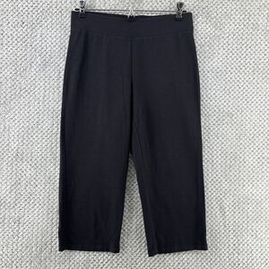 Eileen Fisher Pants Women PP 2P-4P Gray Pull On Capri Mid Rise Stretchy Elastic